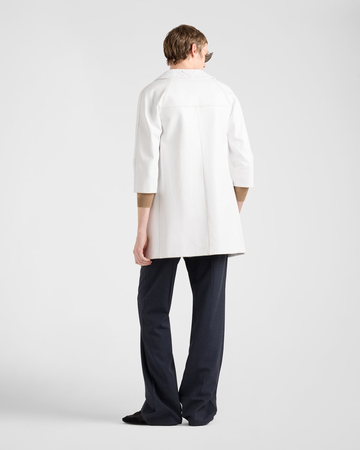 Prada Abrigo De Piel