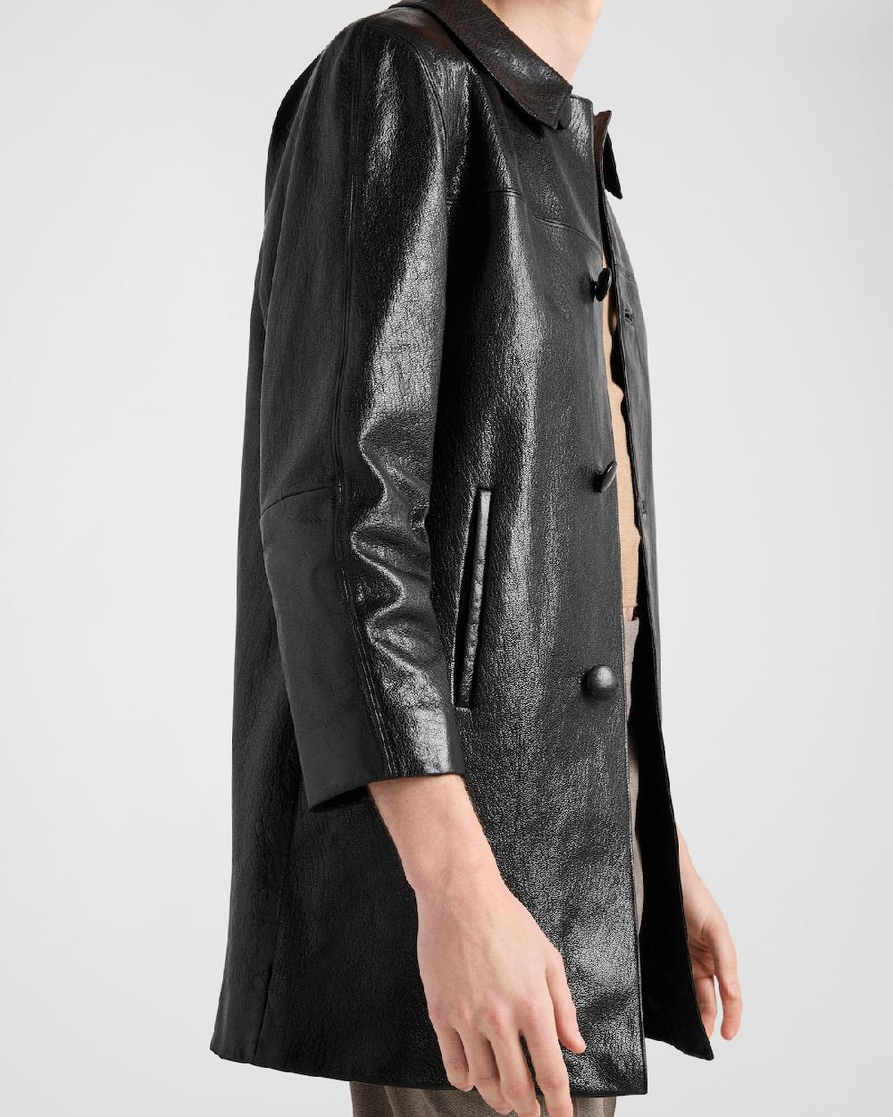 Prada Abrigo De Piel