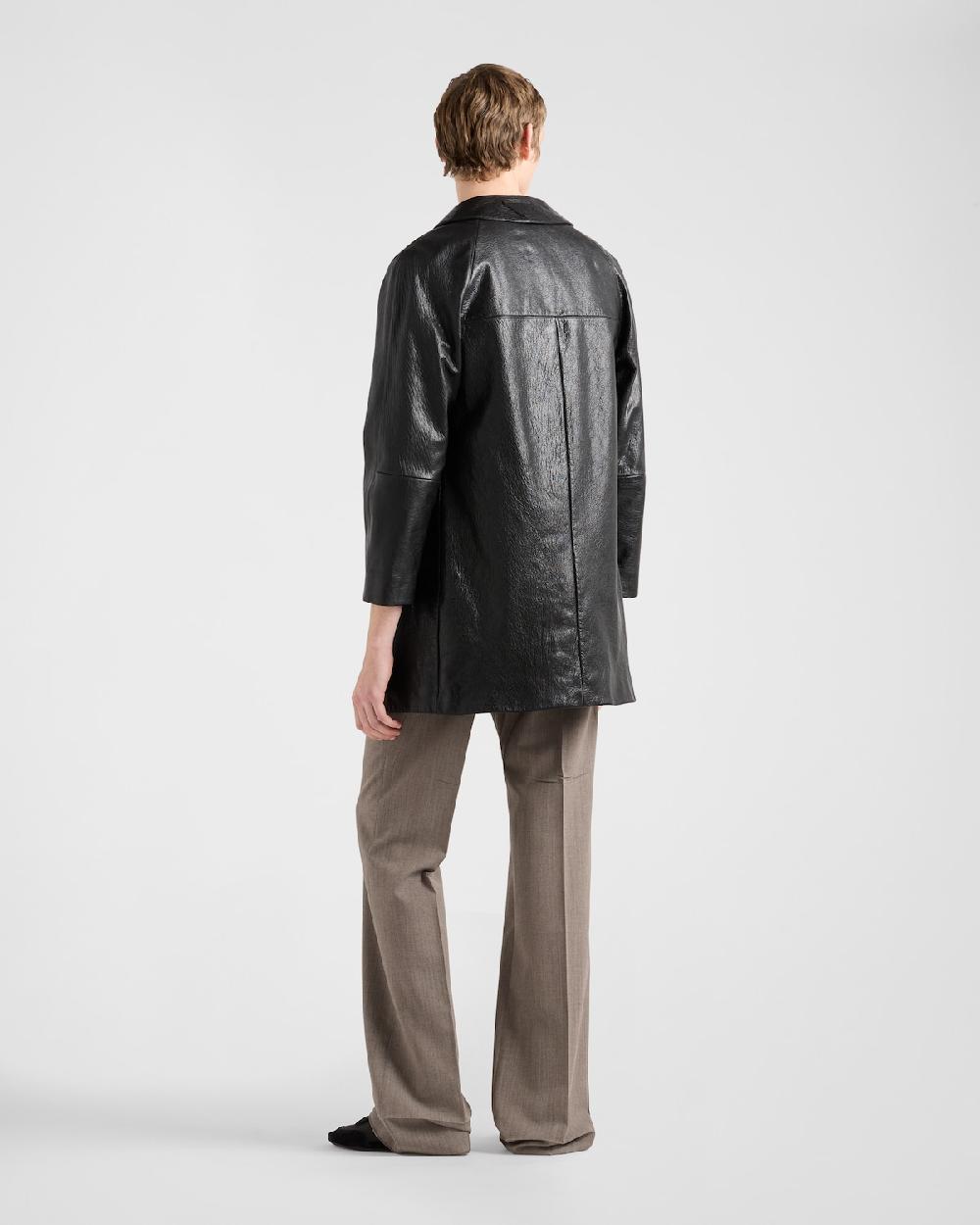 Prada Abrigo De Piel