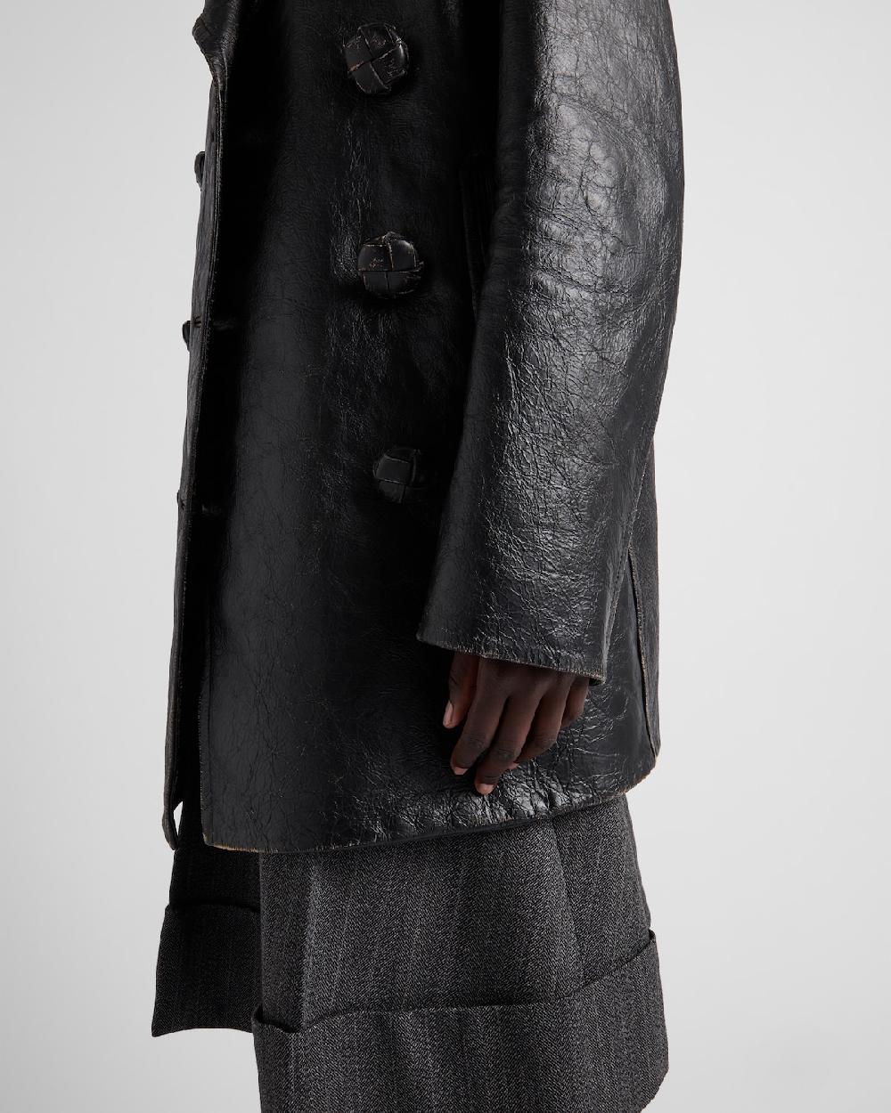 Prada Abrigo De Piel