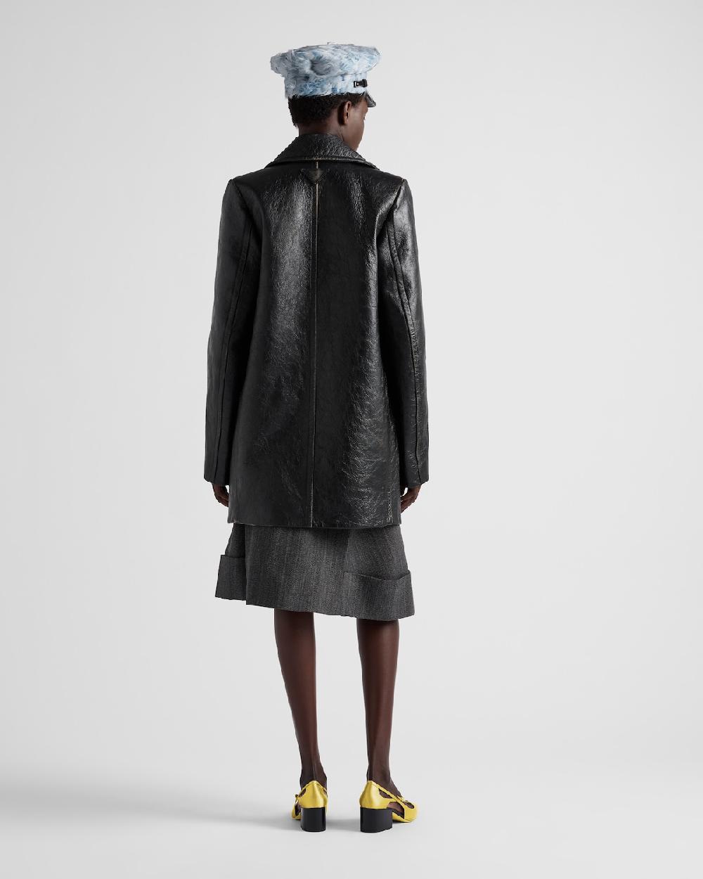 Prada Abrigo De Piel