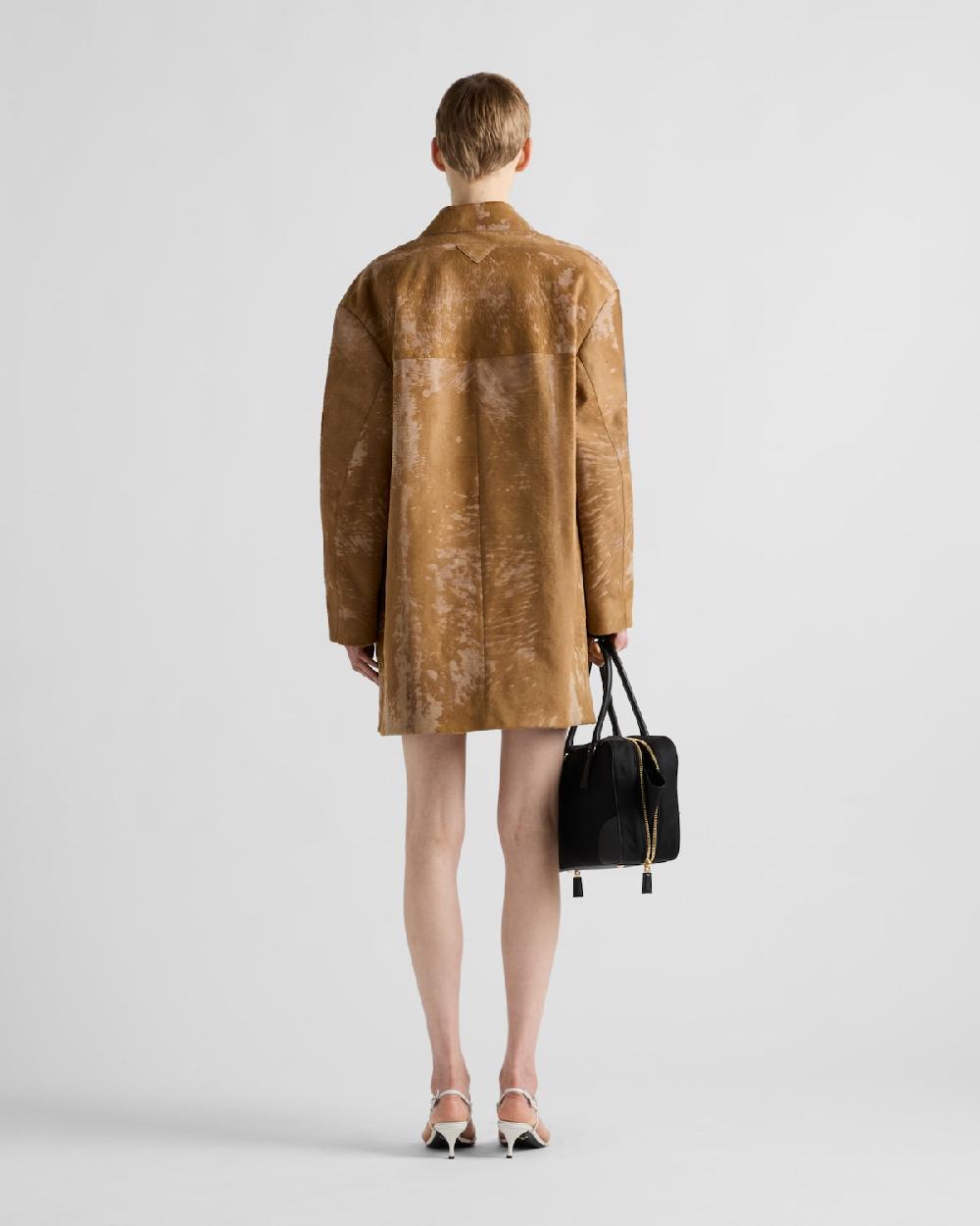 Prada Abrigo De Piel