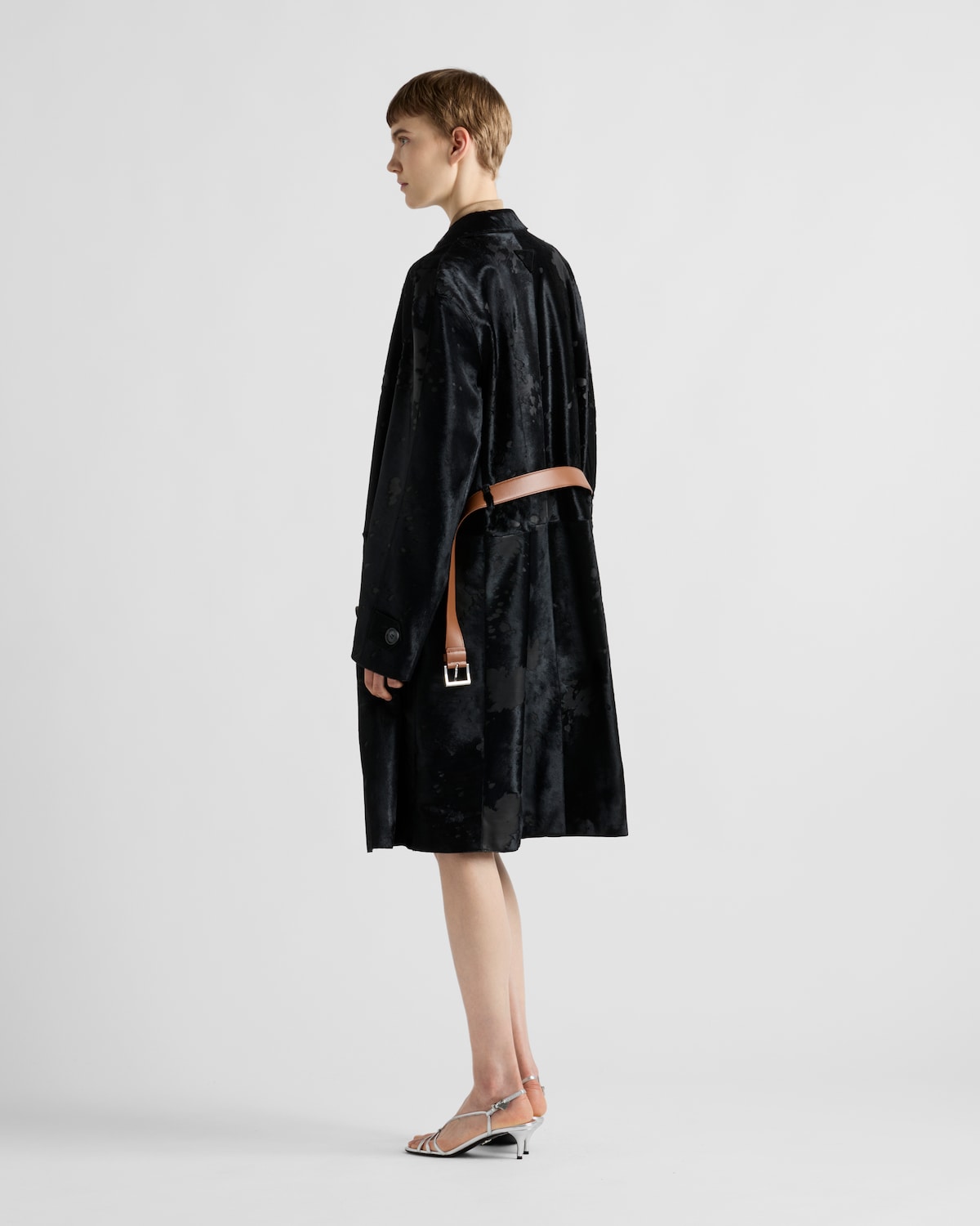 Prada Abrigo De Piel