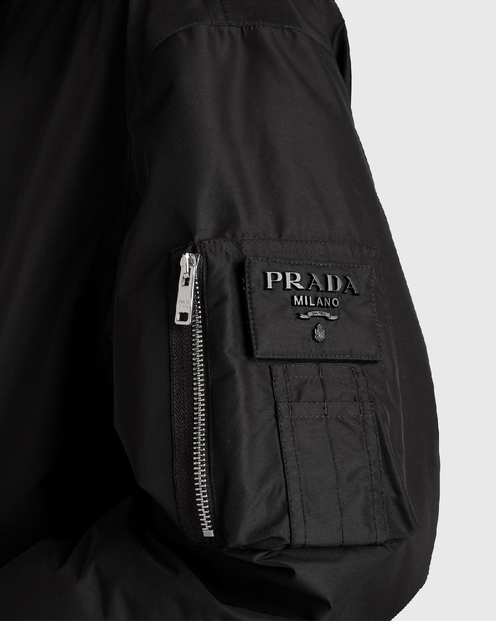 Prada Abrigo De Plumón En Tejido Técnico