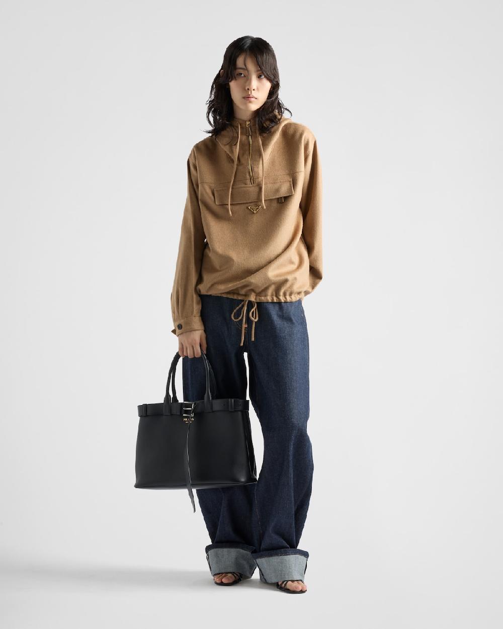 Prada Anorak de pelo de camello