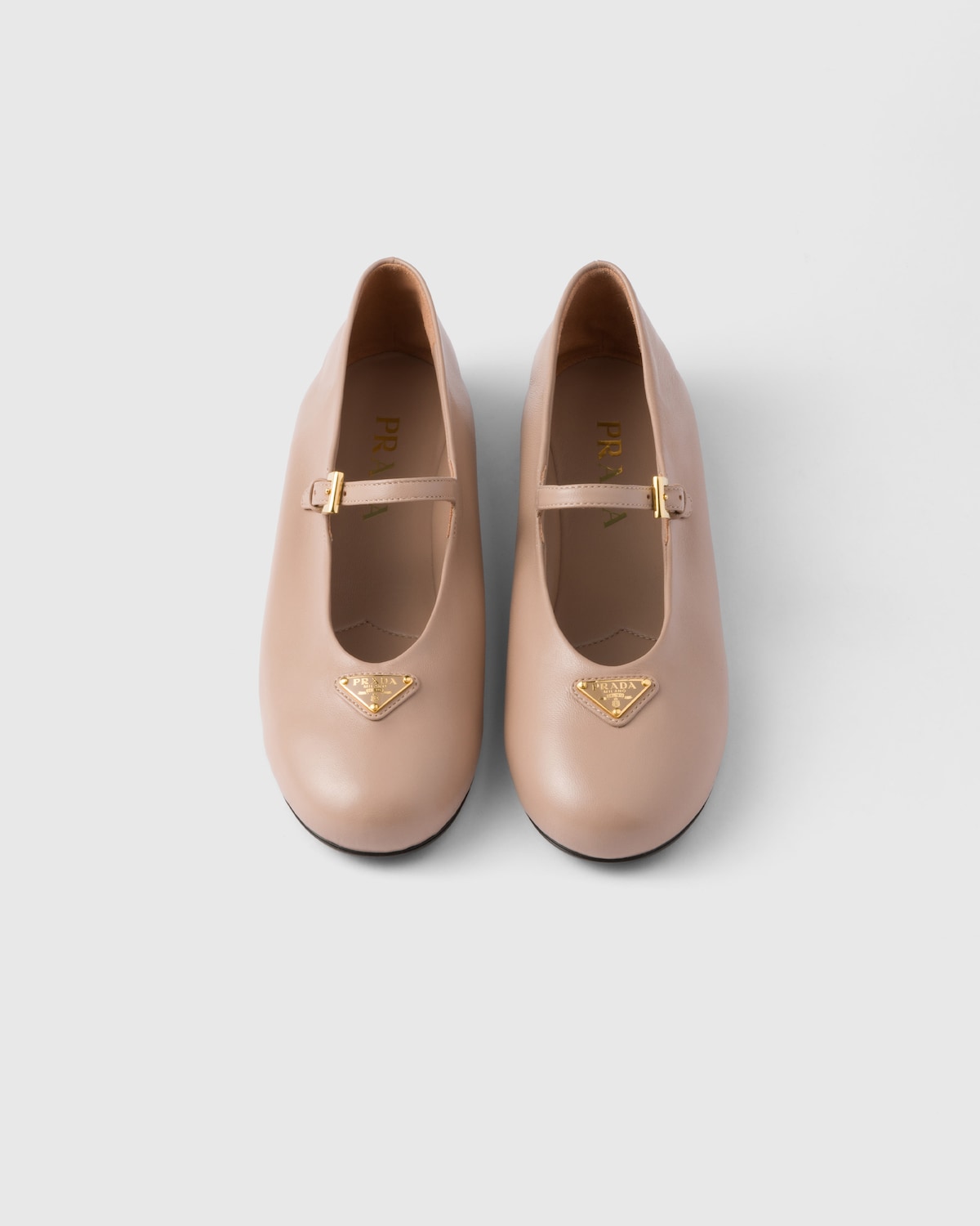 Prada Bailarinas De Piel De Napa