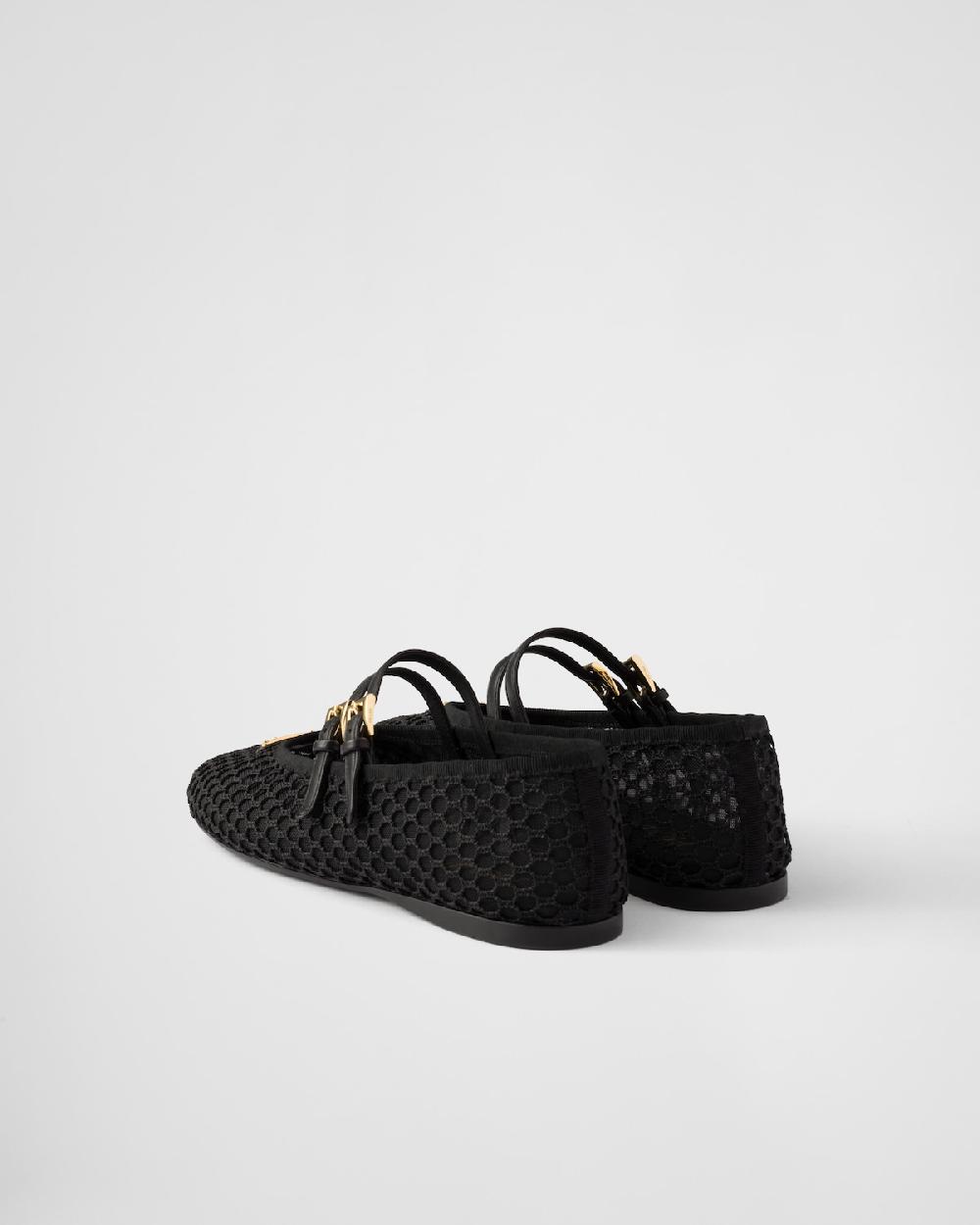 Prada Bailarinas De Tejido De Malla