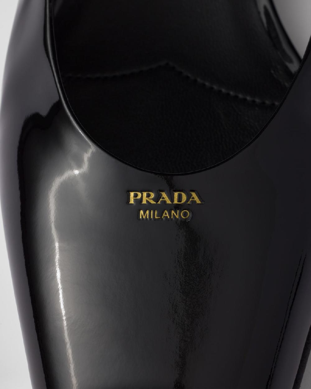 Prada Bailarinas Destalonadas De Charol