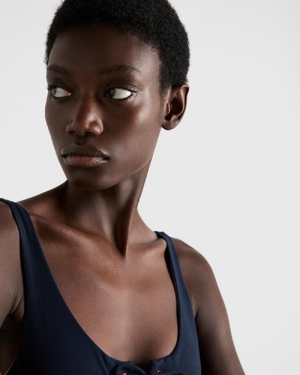 Prada Bañador De Una Pieza De Punto Elástico