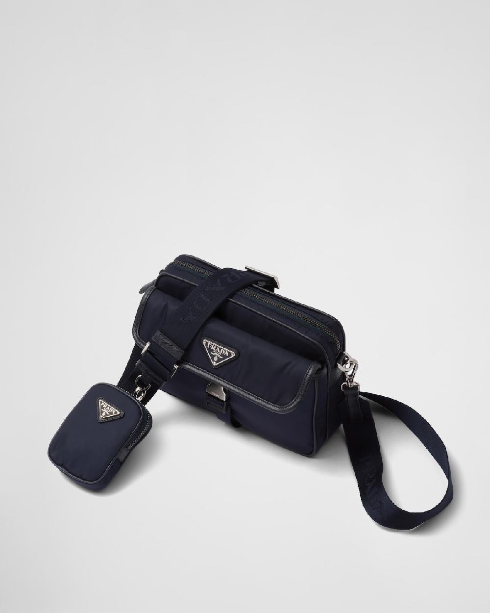 Prada Bandolera De Re-Nylon Y Piel Saffiano