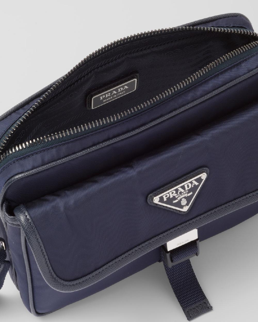 Prada Bandolera De Re-Nylon Y Piel Saffiano