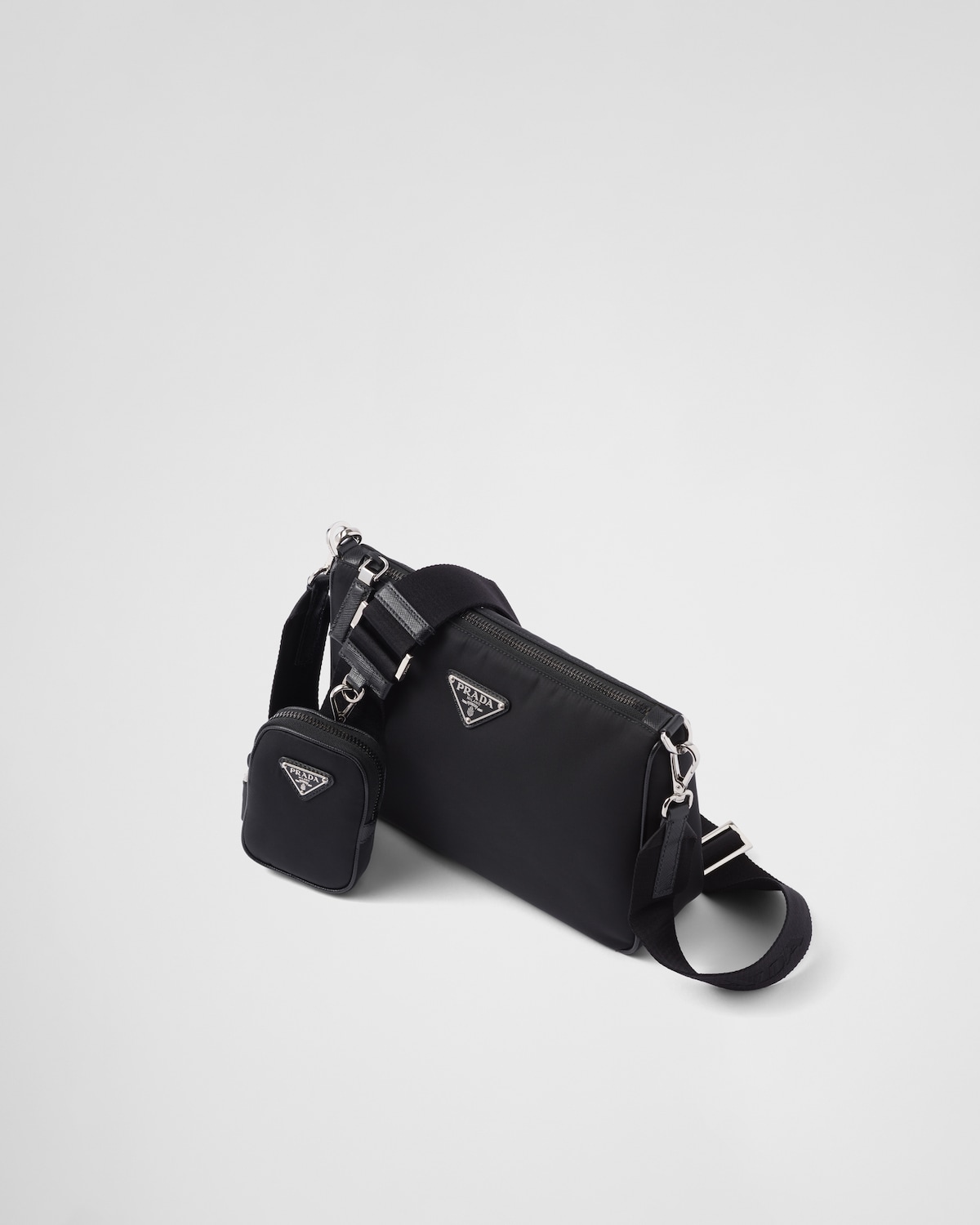 Prada Bandolera De Re-Nylon Y Piel Saffiano