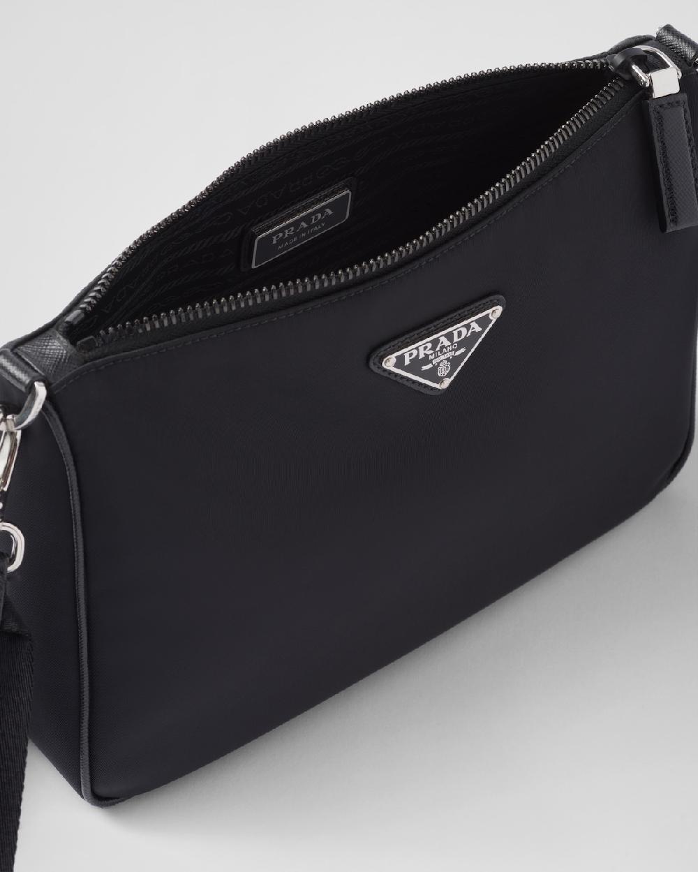 Prada Bandolera De Re-Nylon Y Piel Saffiano