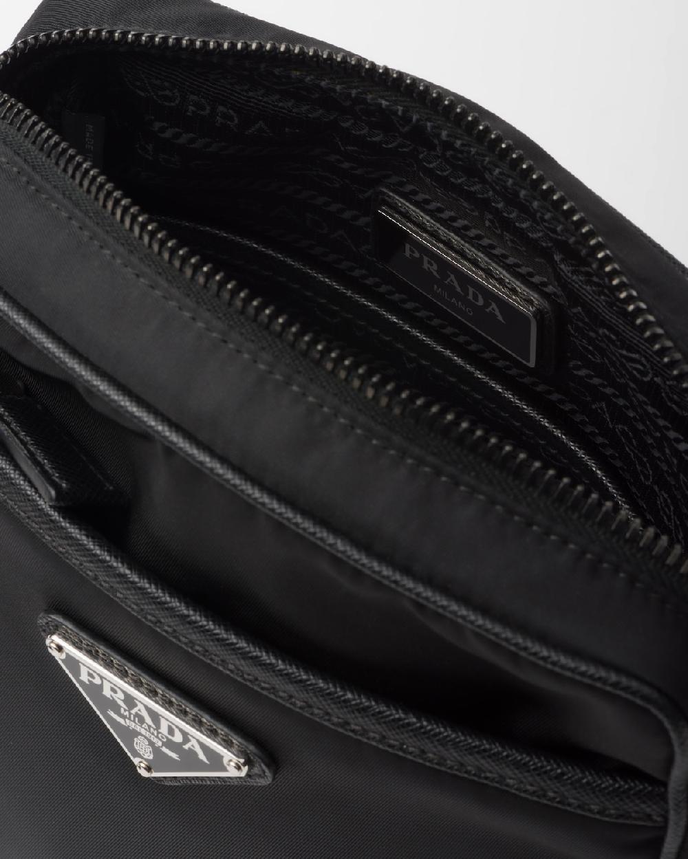 Prada Bandolera De Re-Nylon Y Piel Saffiano