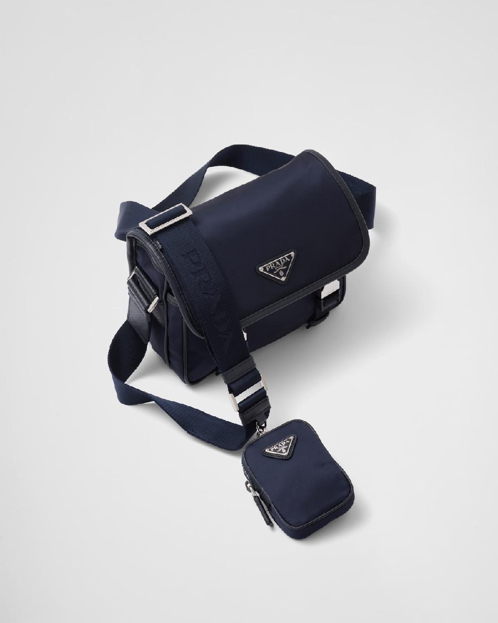 Prada Bandolera De Re-Nylon Y Piel Saffiano