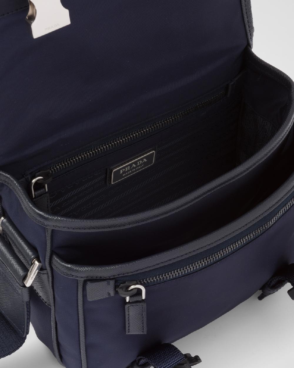 Prada Bandolera De Re-Nylon Y Piel Saffiano