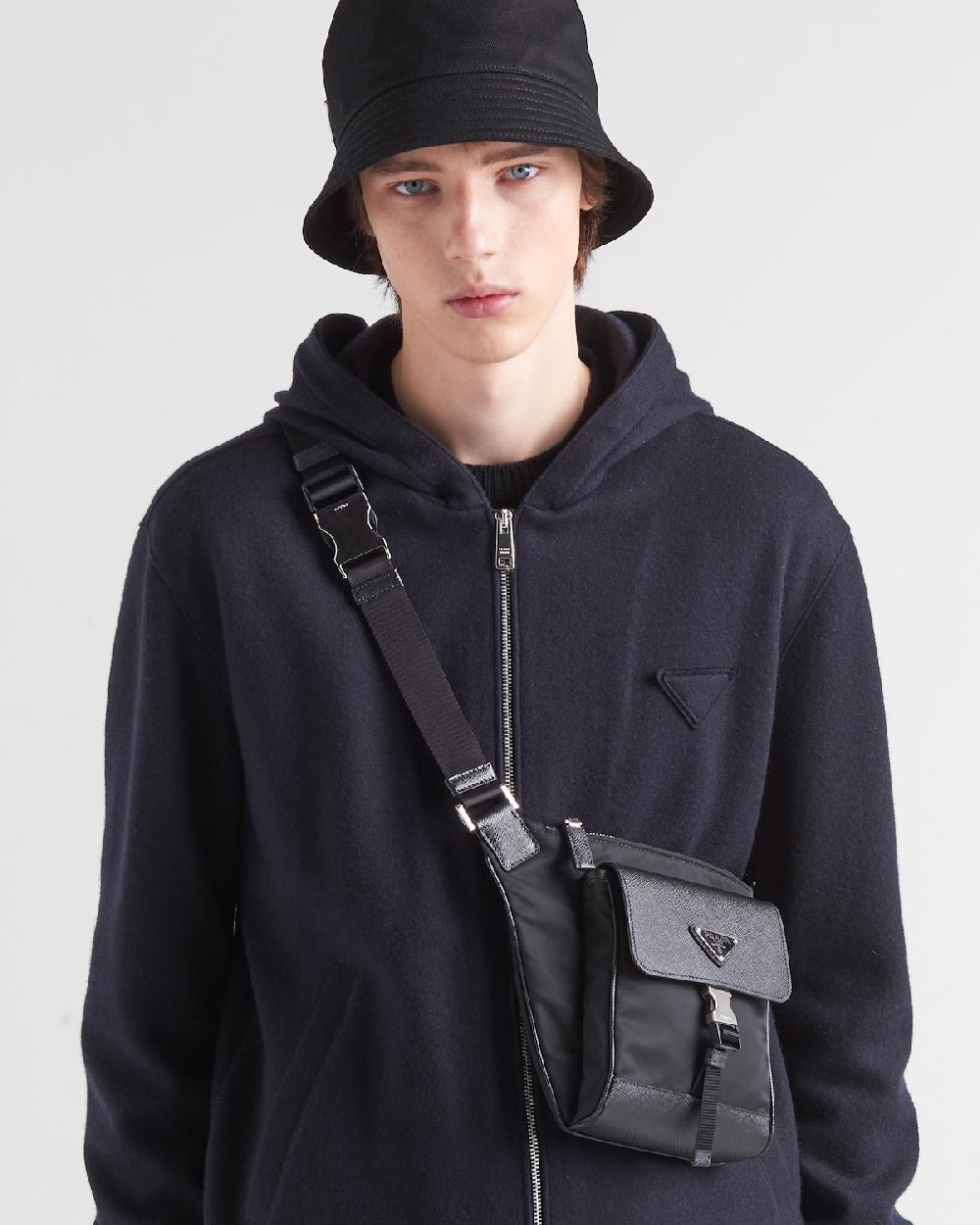 Prada Bandolera de Re-Nylon y piel Saffiano