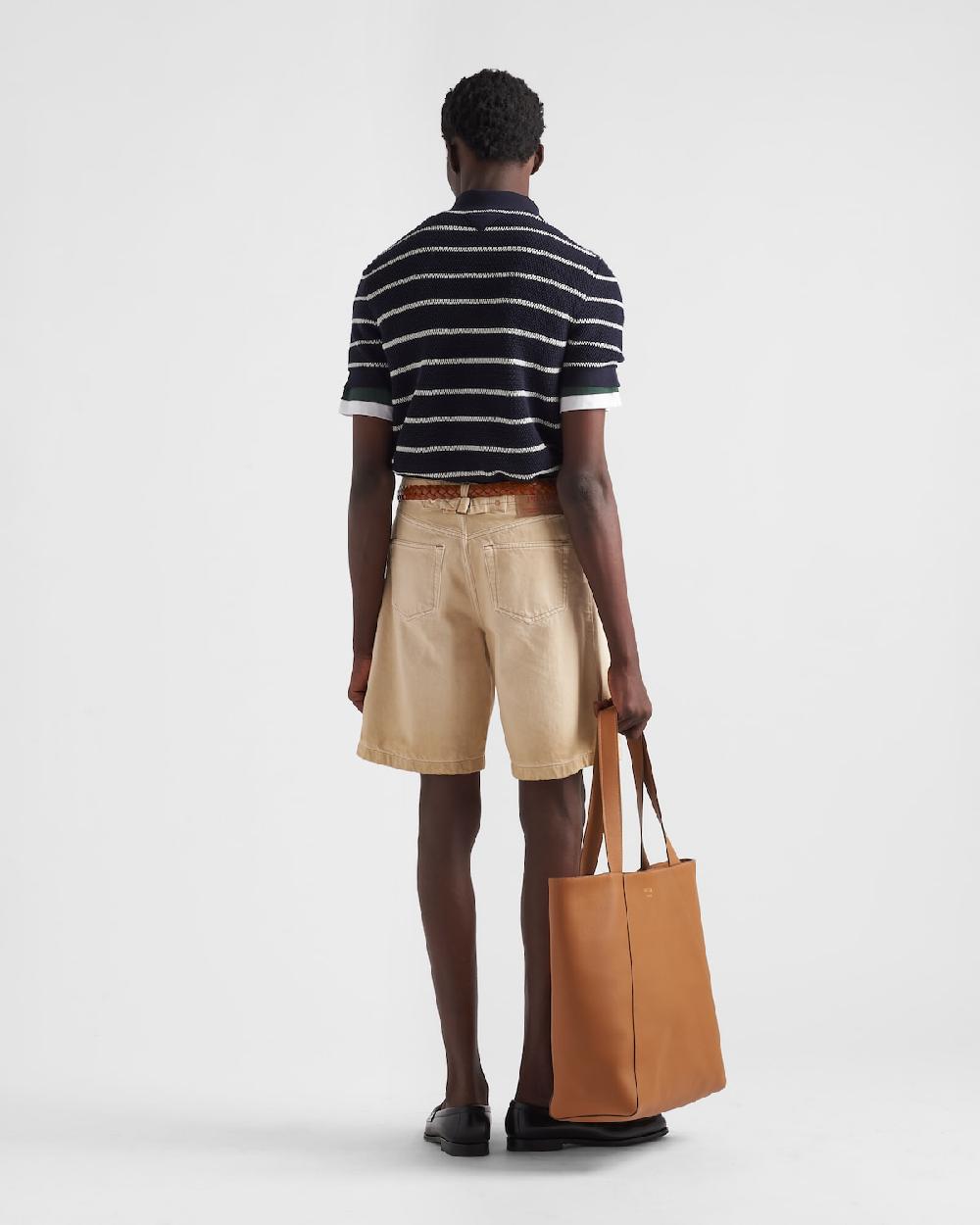 Prada Bermudas De Bull Vaquero Desgastado