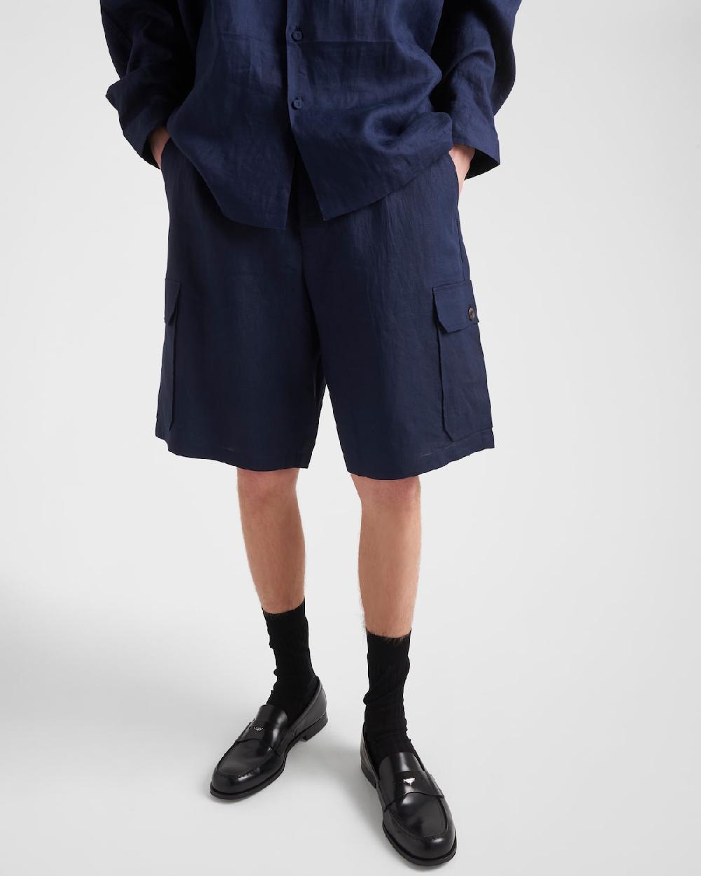 Prada Bermudas De Lino