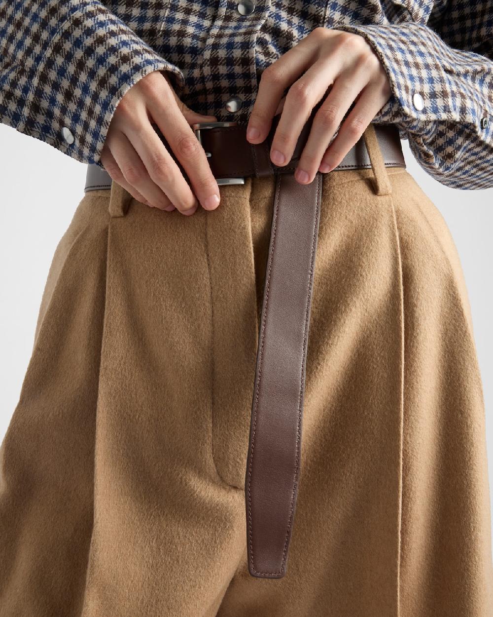 Prada Bermudas De Pelo De Camello