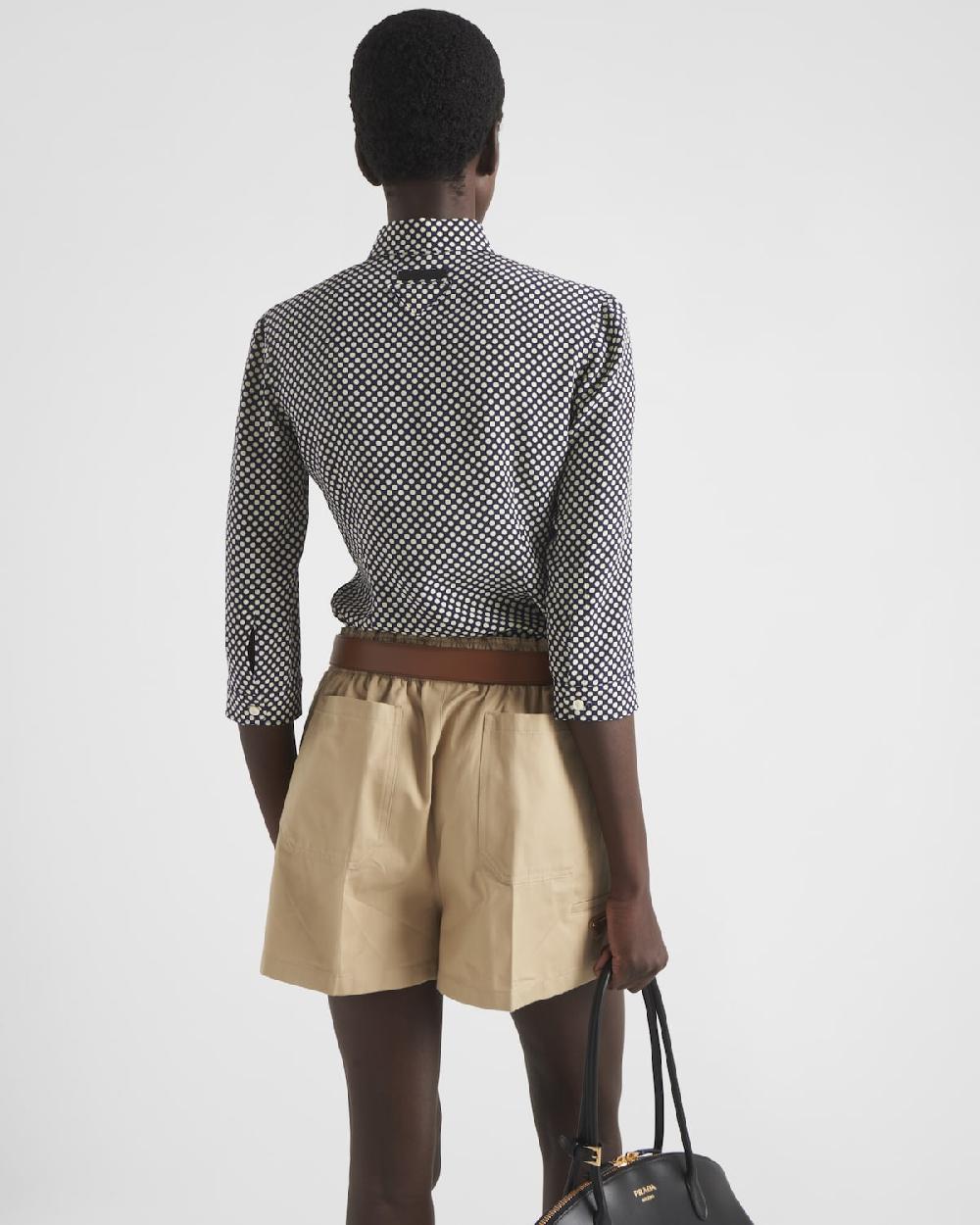 Prada Bermudas De Popelín