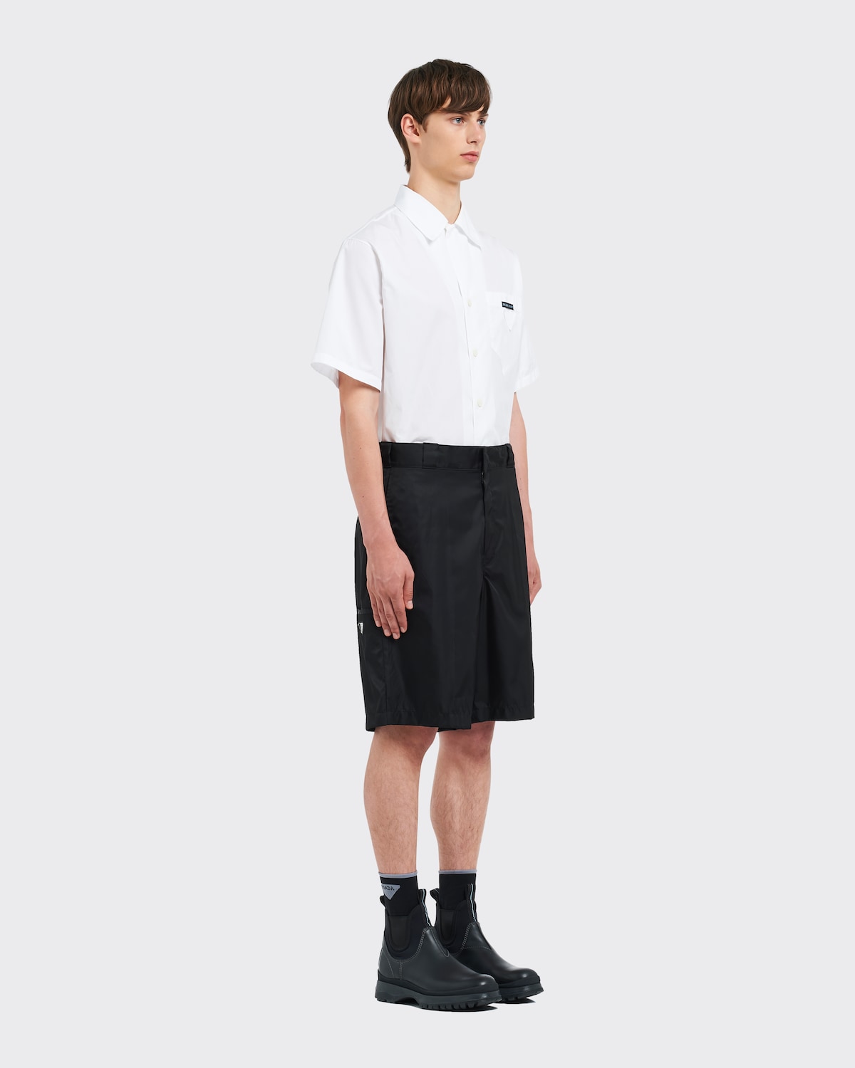 Prada Bermudas En Gabardina De Re-Nylon