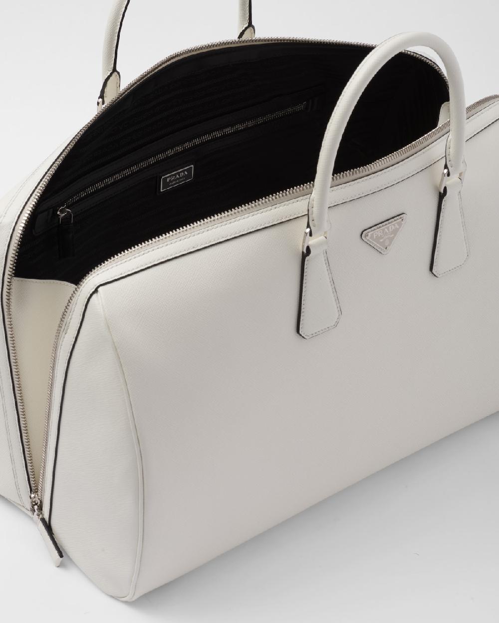 Prada Bolsa De Lona En Piel Saffiano