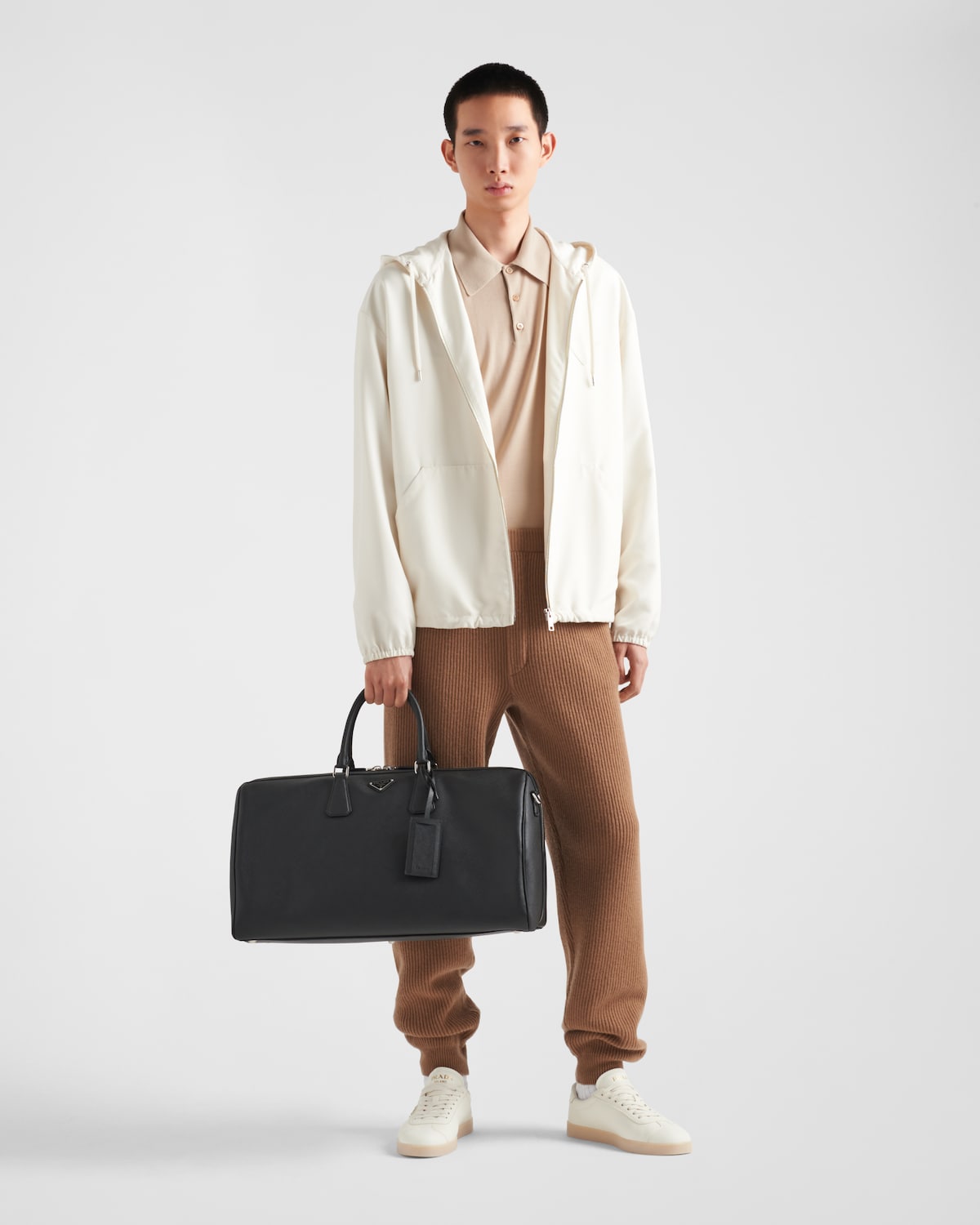 Prada Bolsa de lona en piel Saffiano