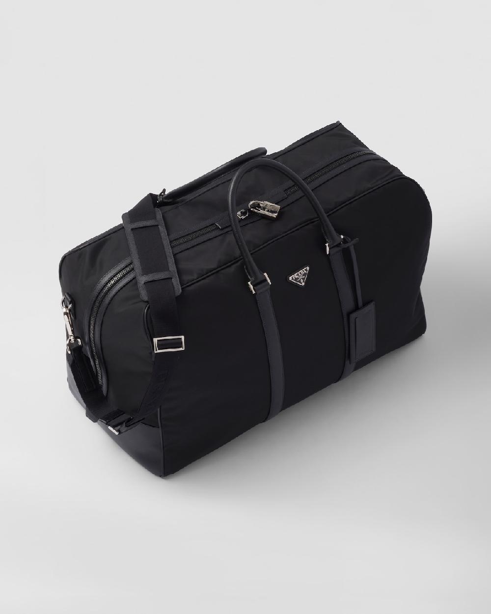 Prada Bolsa De Lona En Piel Saffiano Y Re-Nylon