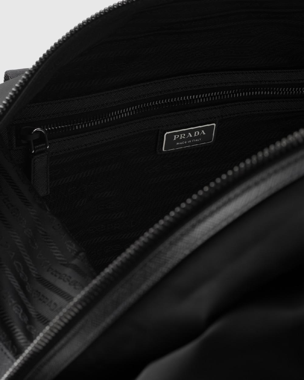 Prada Bolsa De Lona En Piel Saffiano Y Re-Nylon