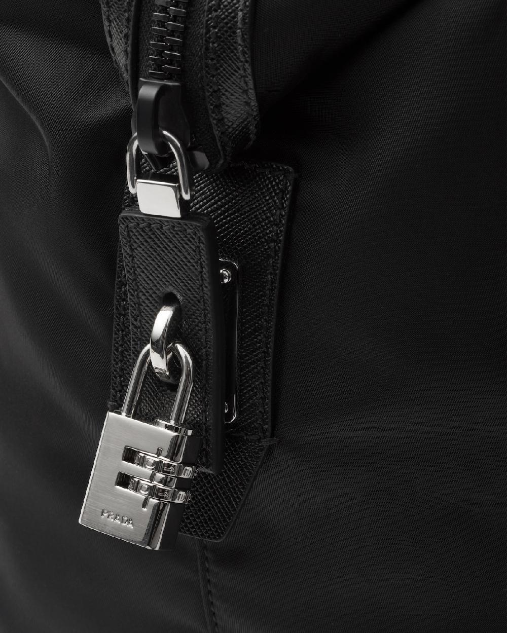 Prada Bolsa De Lona En Piel Saffiano Y Re-Nylon