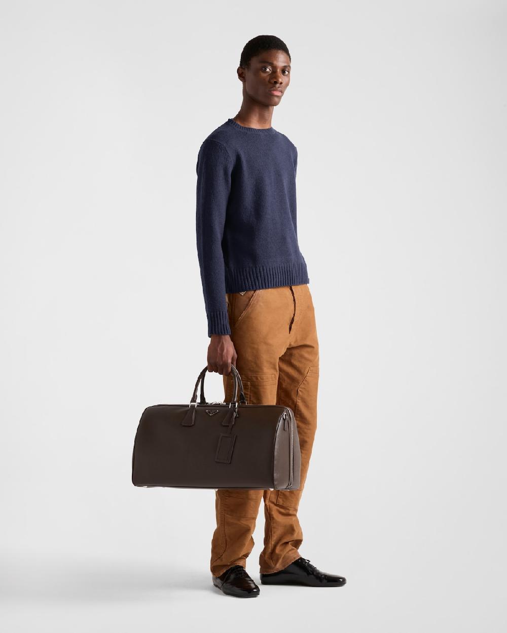 Prada Bolsa de lona en piel Saffiano