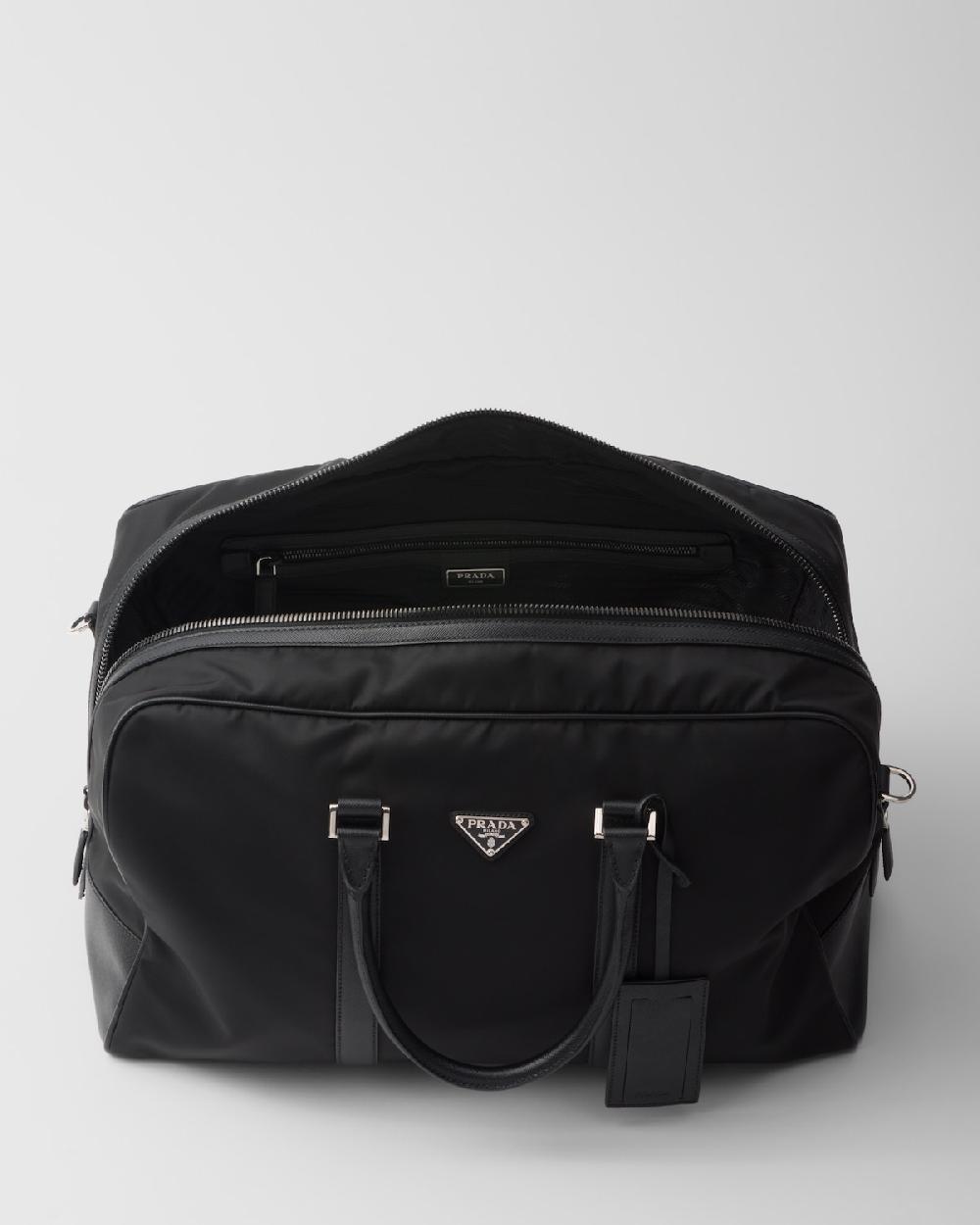 Prada Bolsa De Piel Saffiano Y Re-Nylon