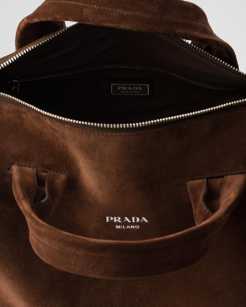 Prada Bolsa De Viaje De Ante