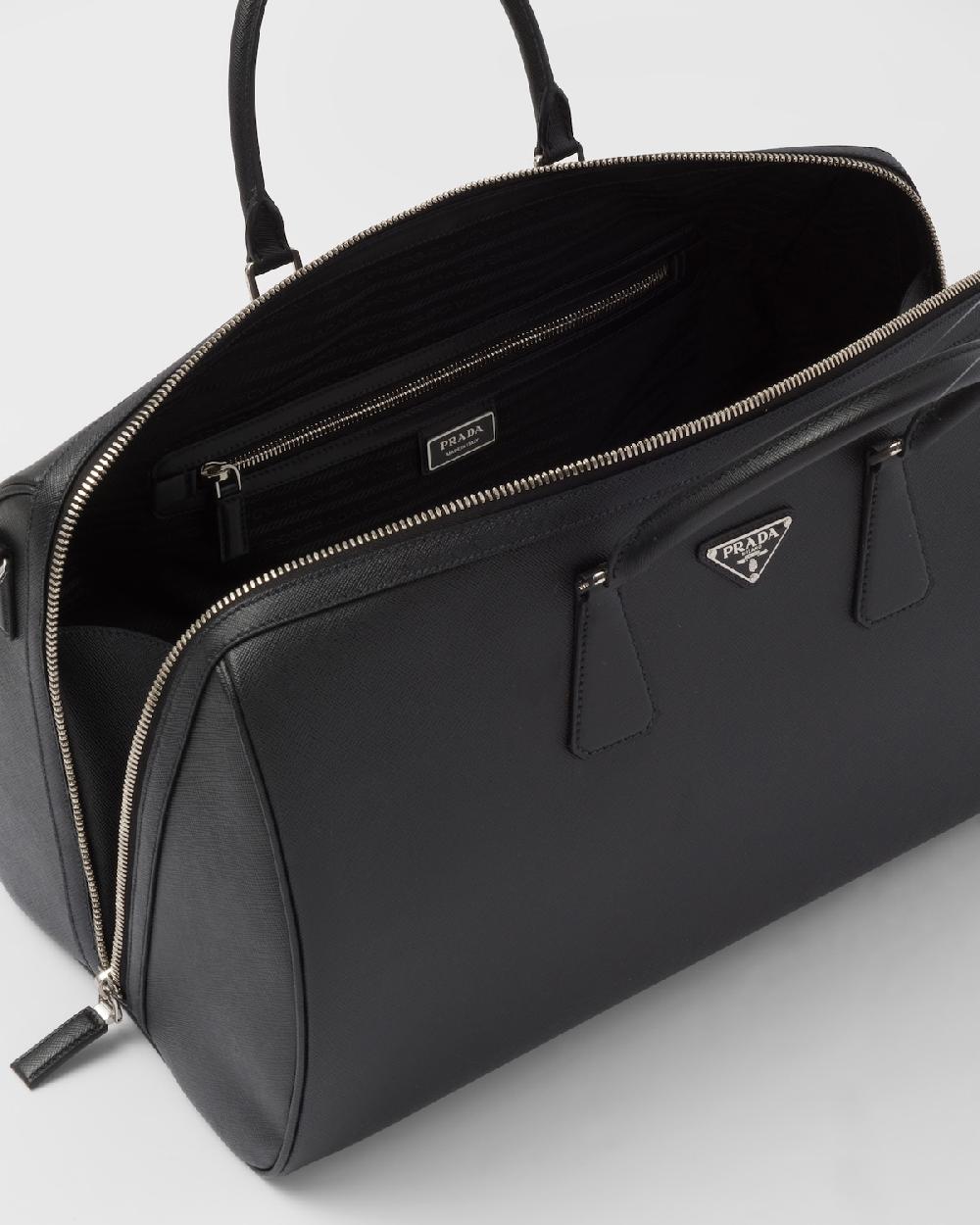 Prada Bolsa De Viaje De Piel Saffiano