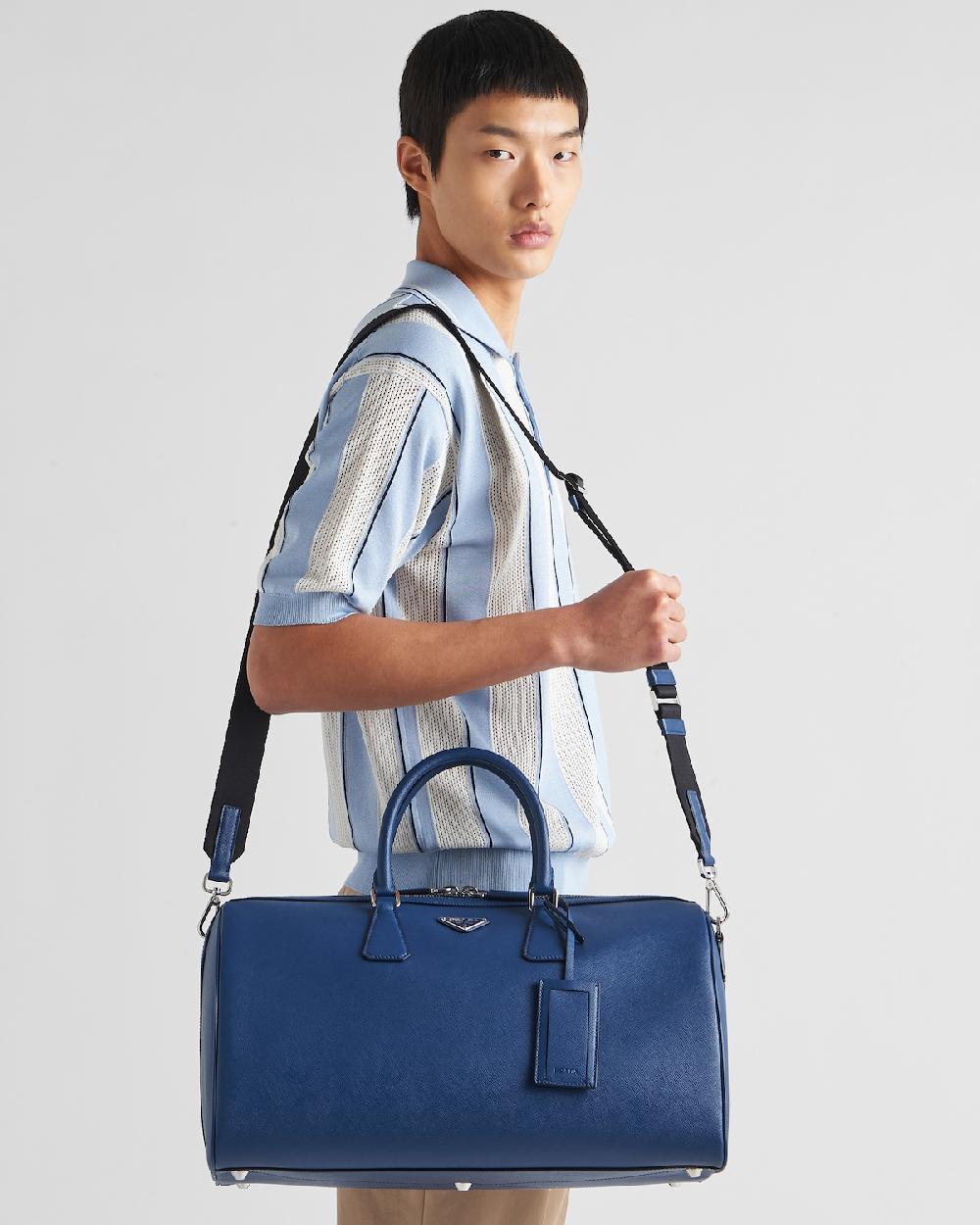 Prada Bolsa de viaje de piel Saffiano