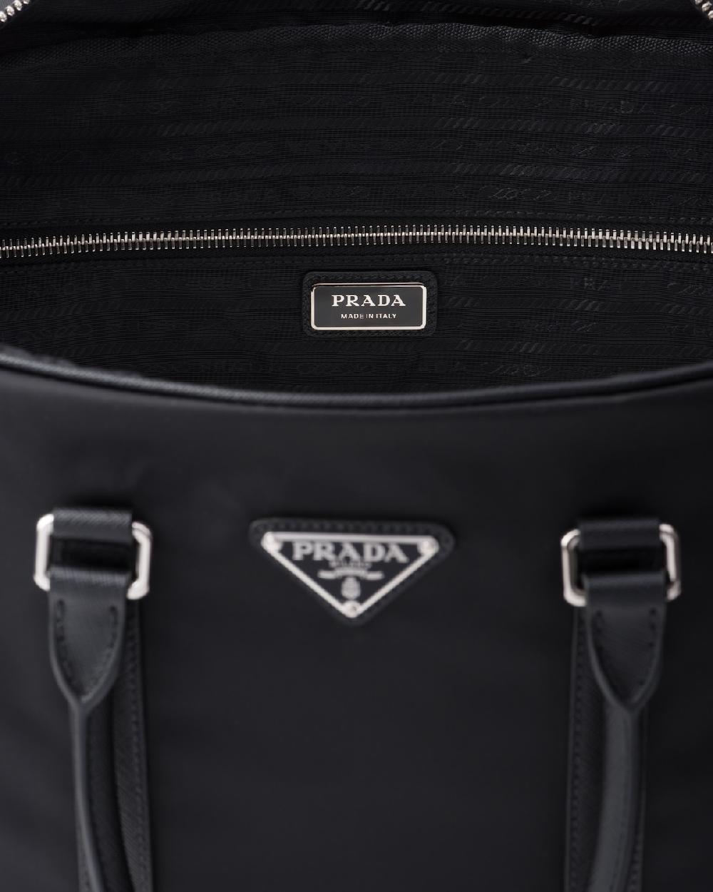 Prada Bolsa De Viaje De Piel Saffiano Y Re-Nylon