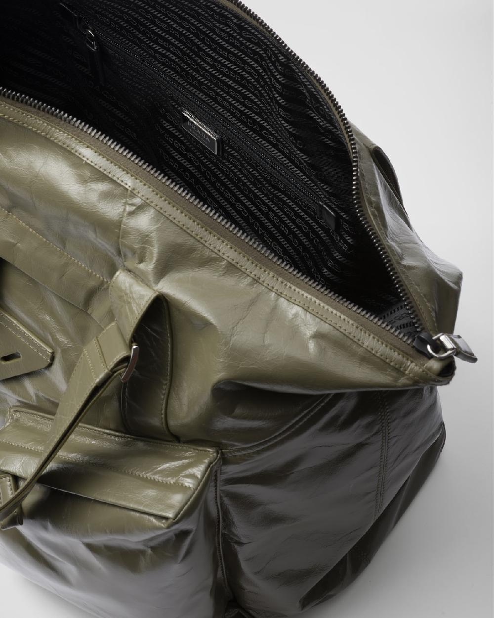 Prada Bolsa De Viaje En Piel