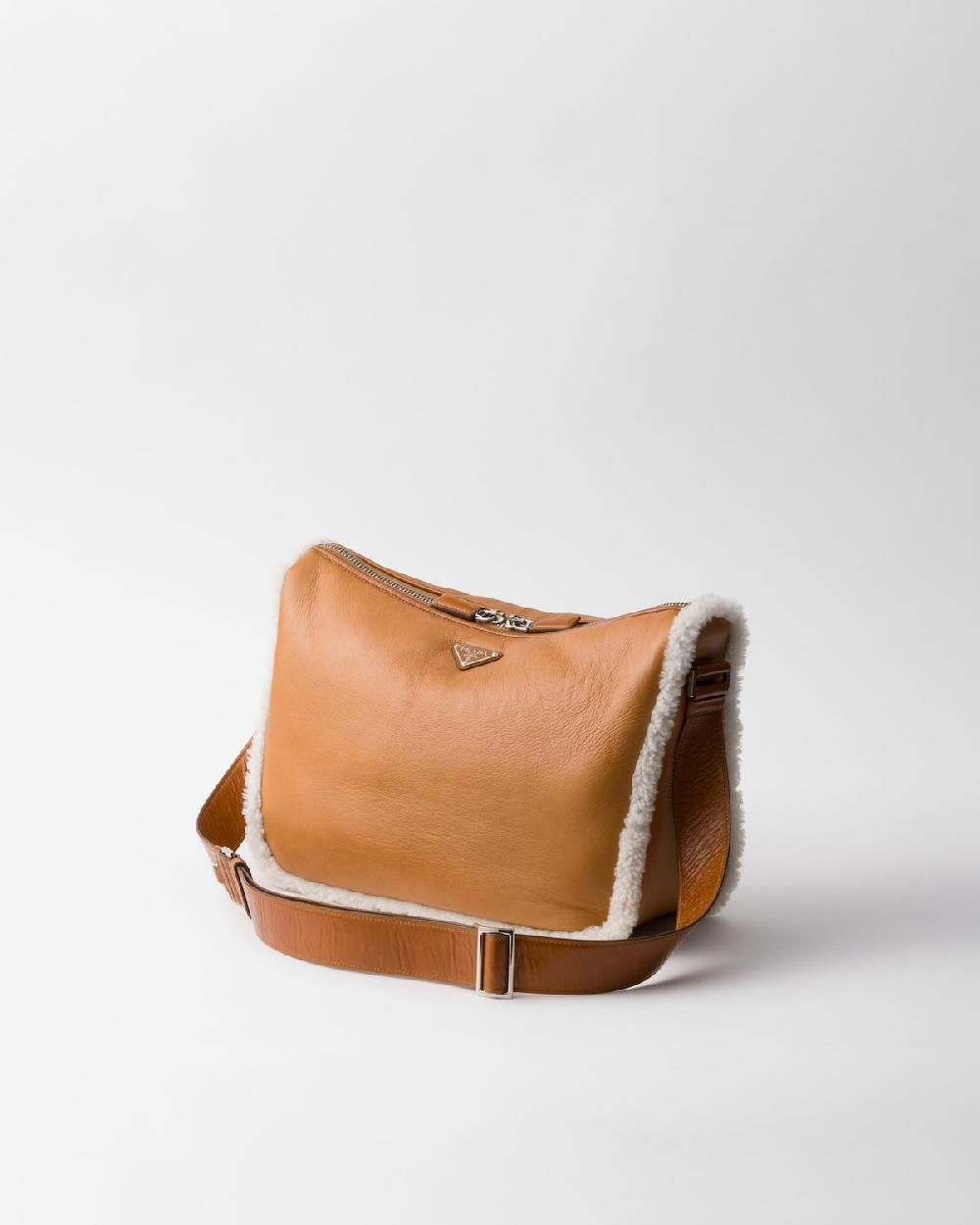 Prada Bolso Bandolera Con Borreguillo