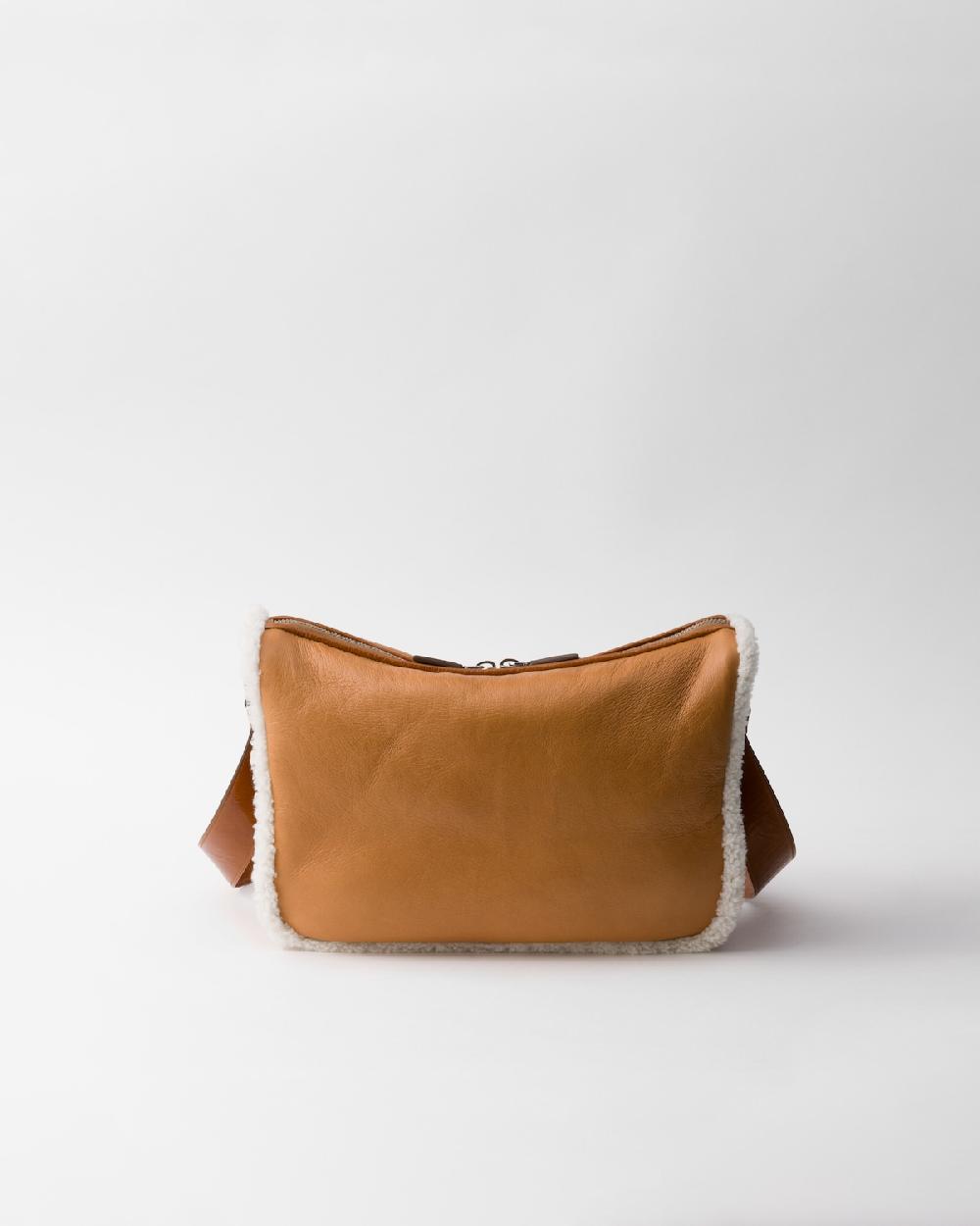 Prada Bolso Bandolera Con Borreguillo