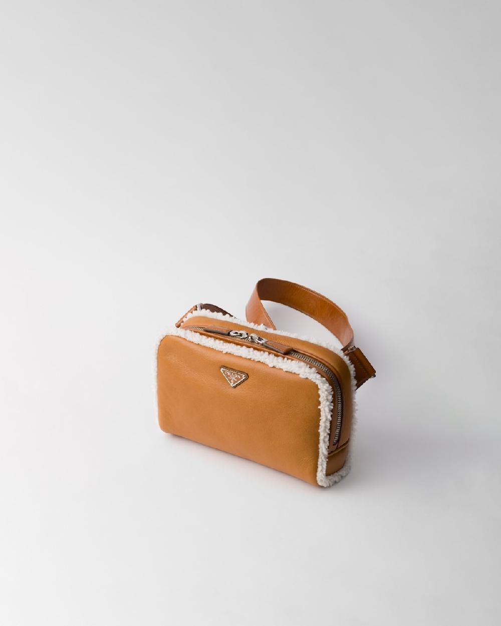 Prada Bolso Bandolera Con Borreguillo