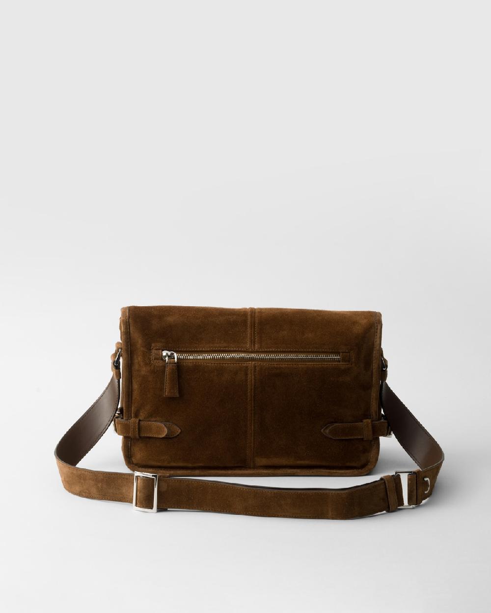 Prada Bolso Bandolera De Ante