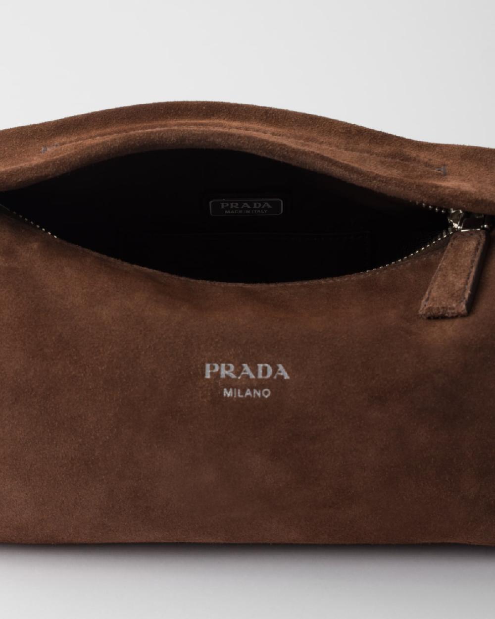 Prada Bolso Bandolera De Ante