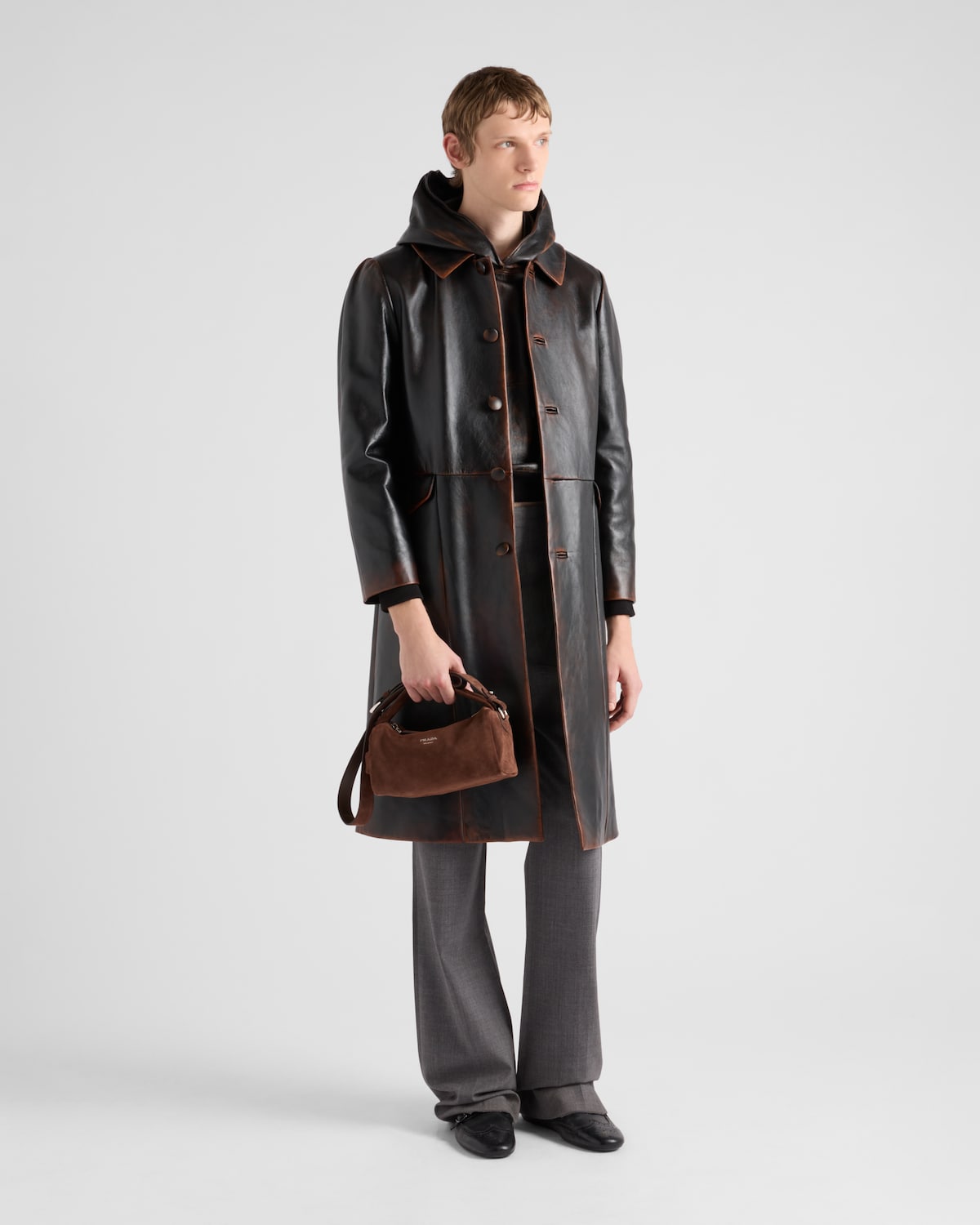 Prada Bolso bandolera de ante