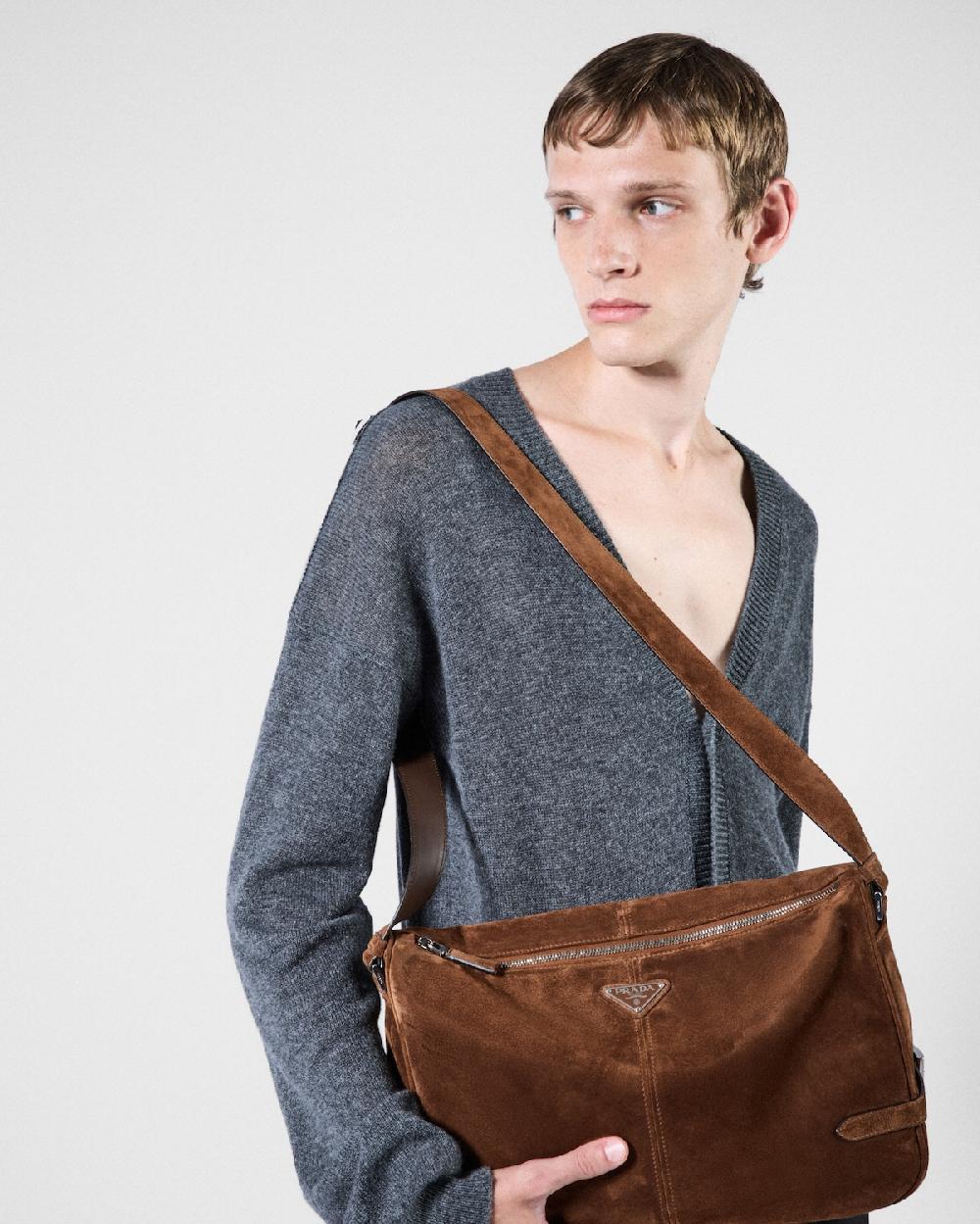 Prada Bolso bandolera de ante