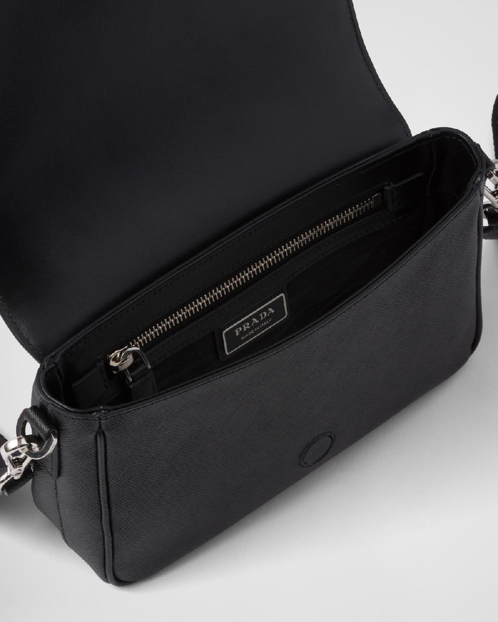 Prada Bolso Bandolera De Piel Saffiano