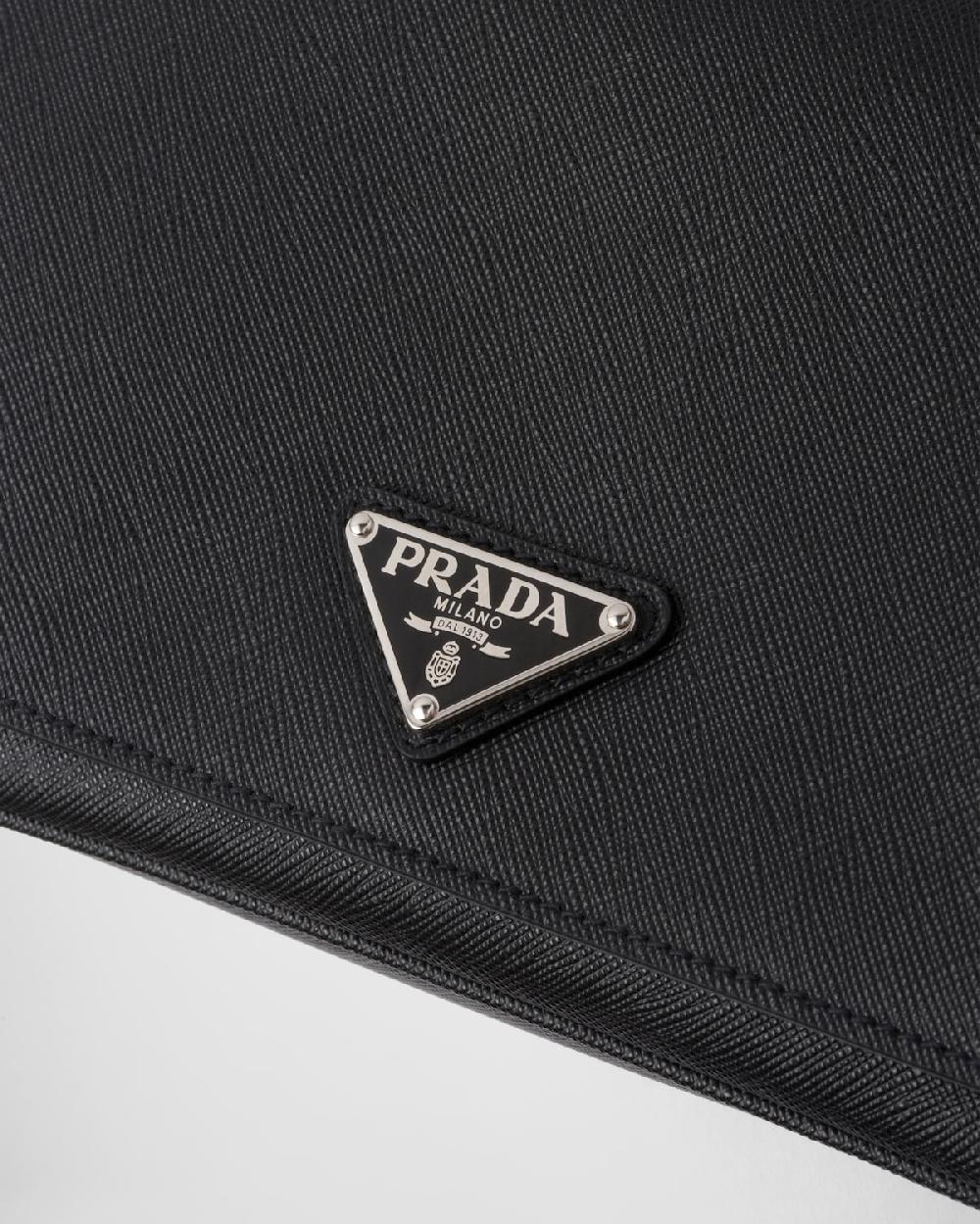 Prada Bolso Bandolera De Piel Saffiano