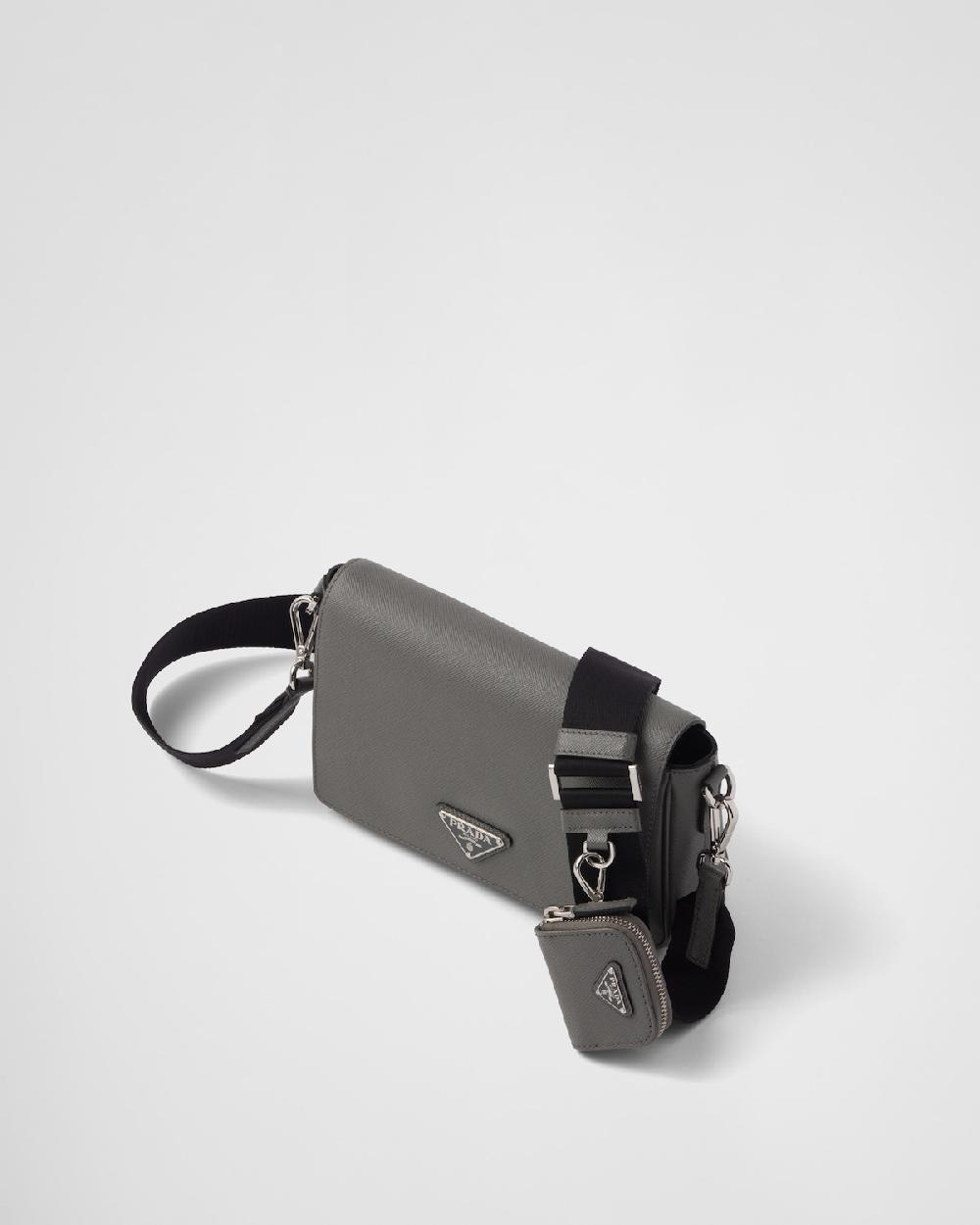 Prada Bolso Bandolera De Piel Saffiano