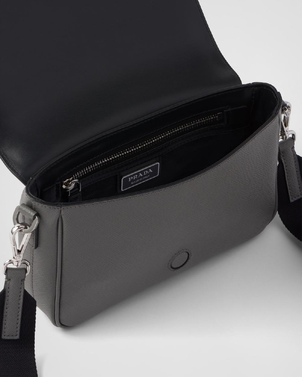 Prada Bolso Bandolera De Piel Saffiano