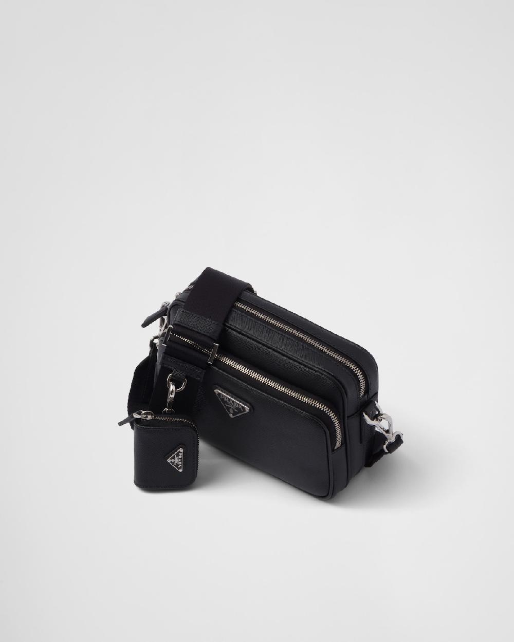 Prada Bolso Bandolera De Piel Saffiano